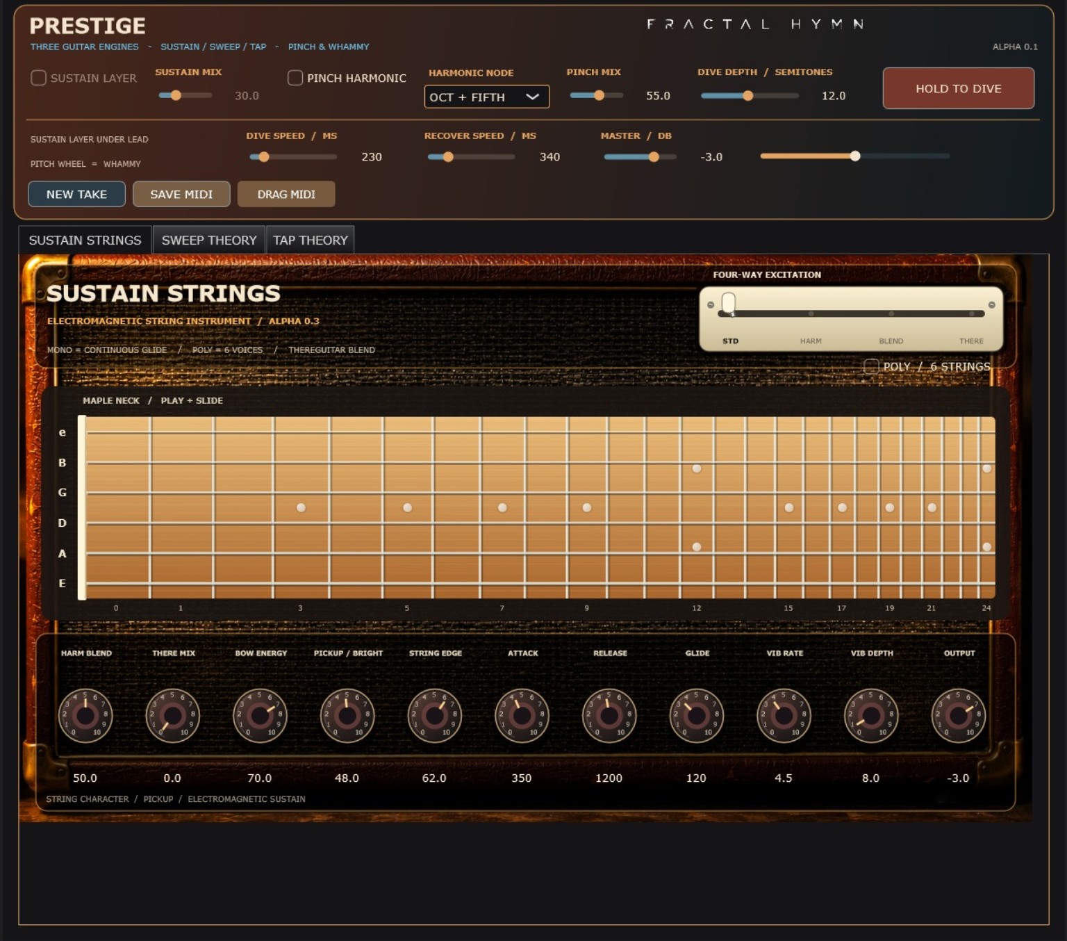 Actual Fractal Hymn Prestige VST3 plugin user interface