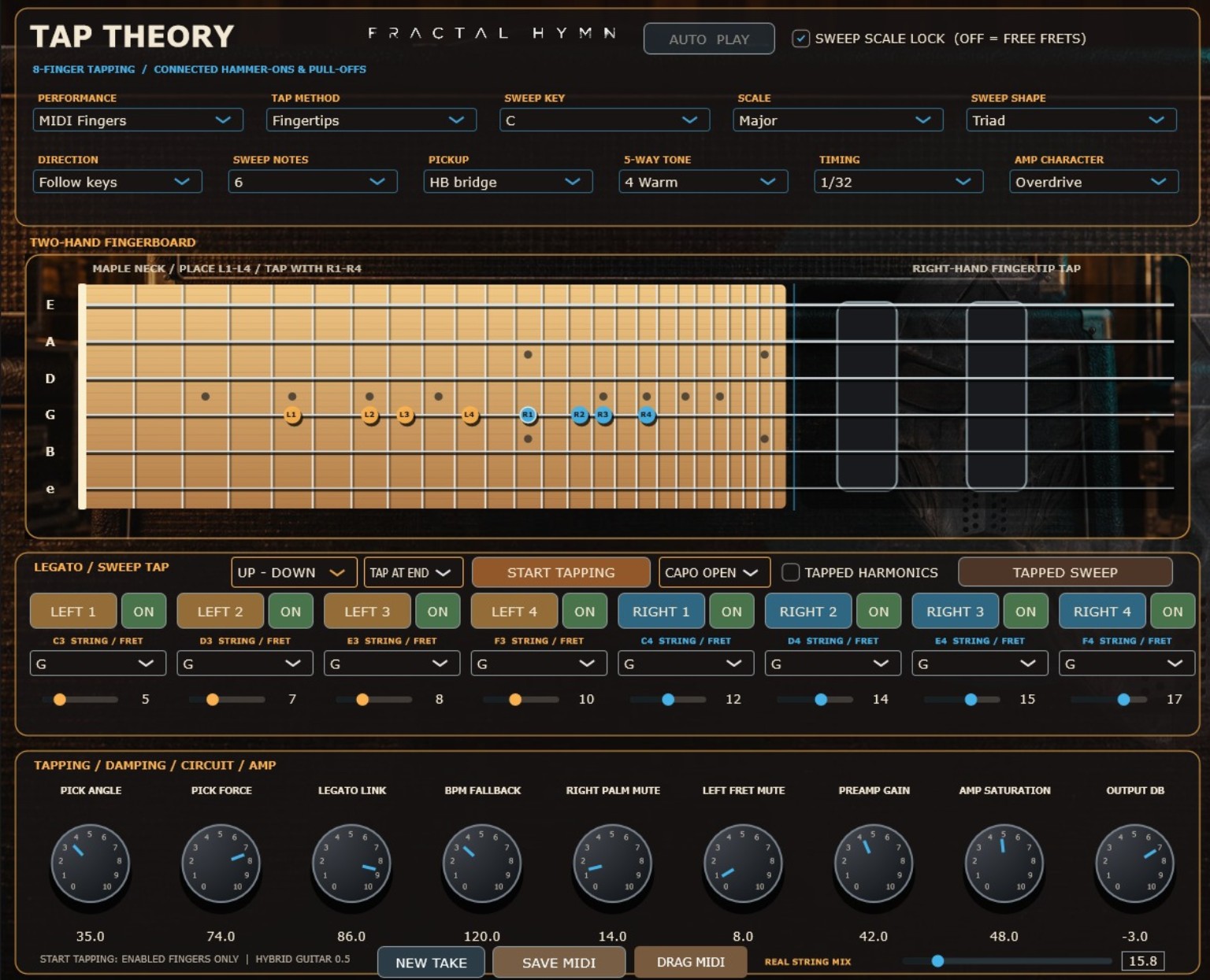Actual Tap Theory VST3 plugin user interface