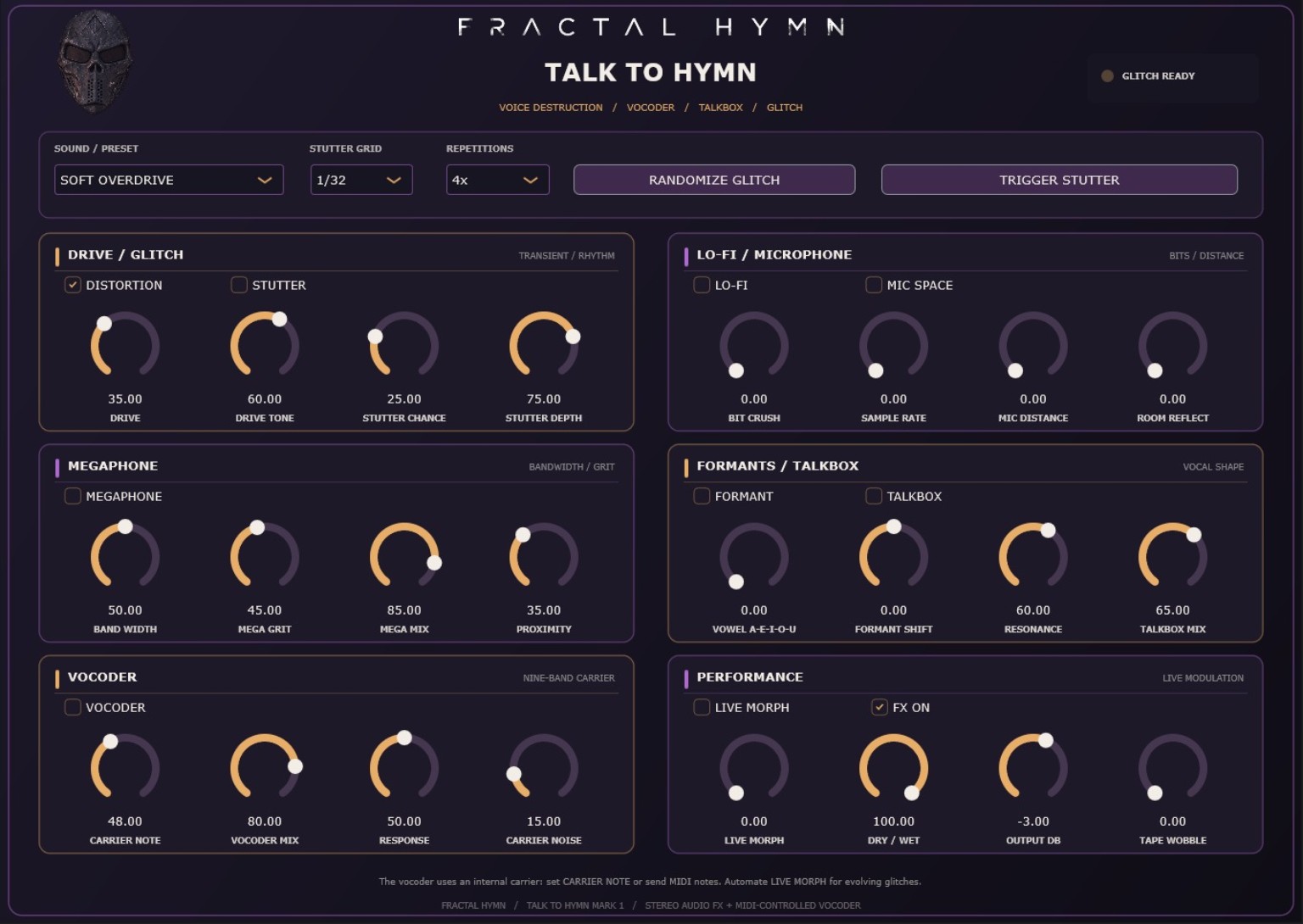 Actual Talk to Hymn VST3 plugin user interface