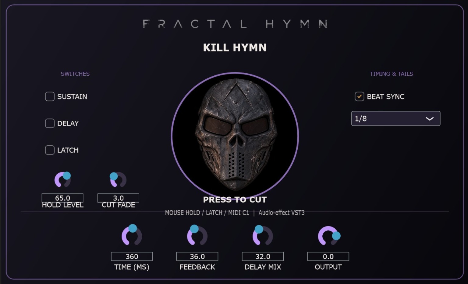 Actual Kill Hymn VST3 plugin user interface