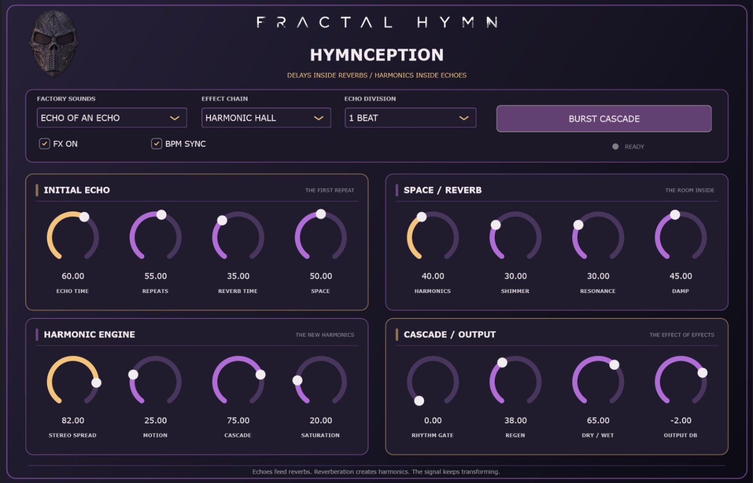 Actual Hymnception VST3 plugin user interface